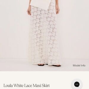 Loula White Lace Maxi Skirt DISSH